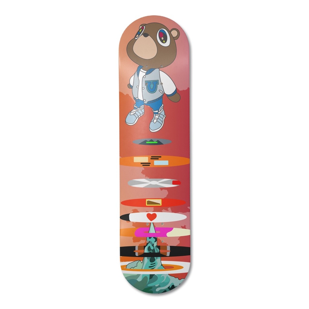 Kanye West Graduation Bear Skateboard